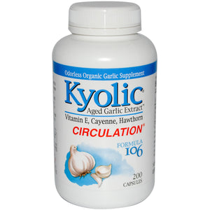 Wakunaga-Kyolic Aged Garlic Extract Circulation Formula 106 200 Capsules