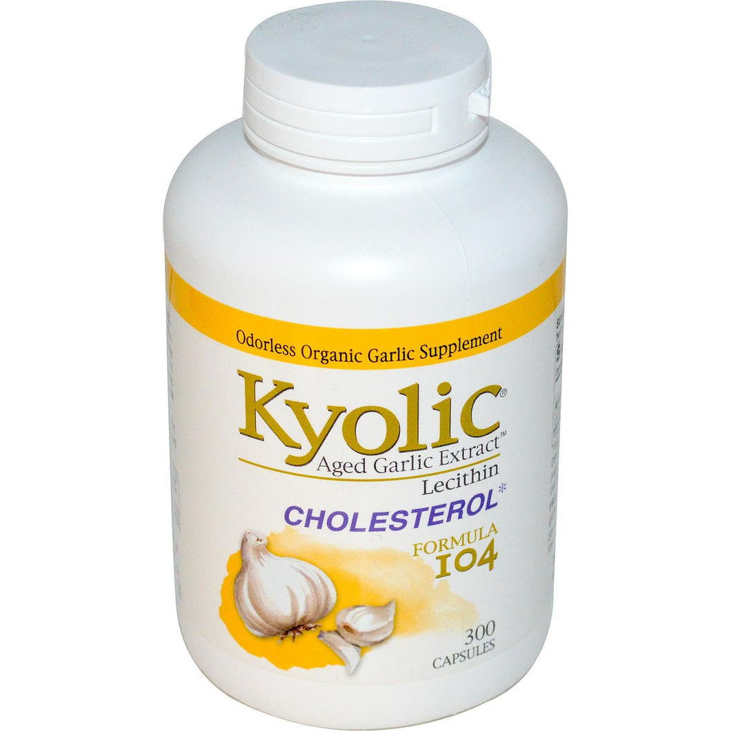 Wakunaga-Kyolic Aged Garlic Extract with Lecithin Cholesterol Formula 104 300 Capsules