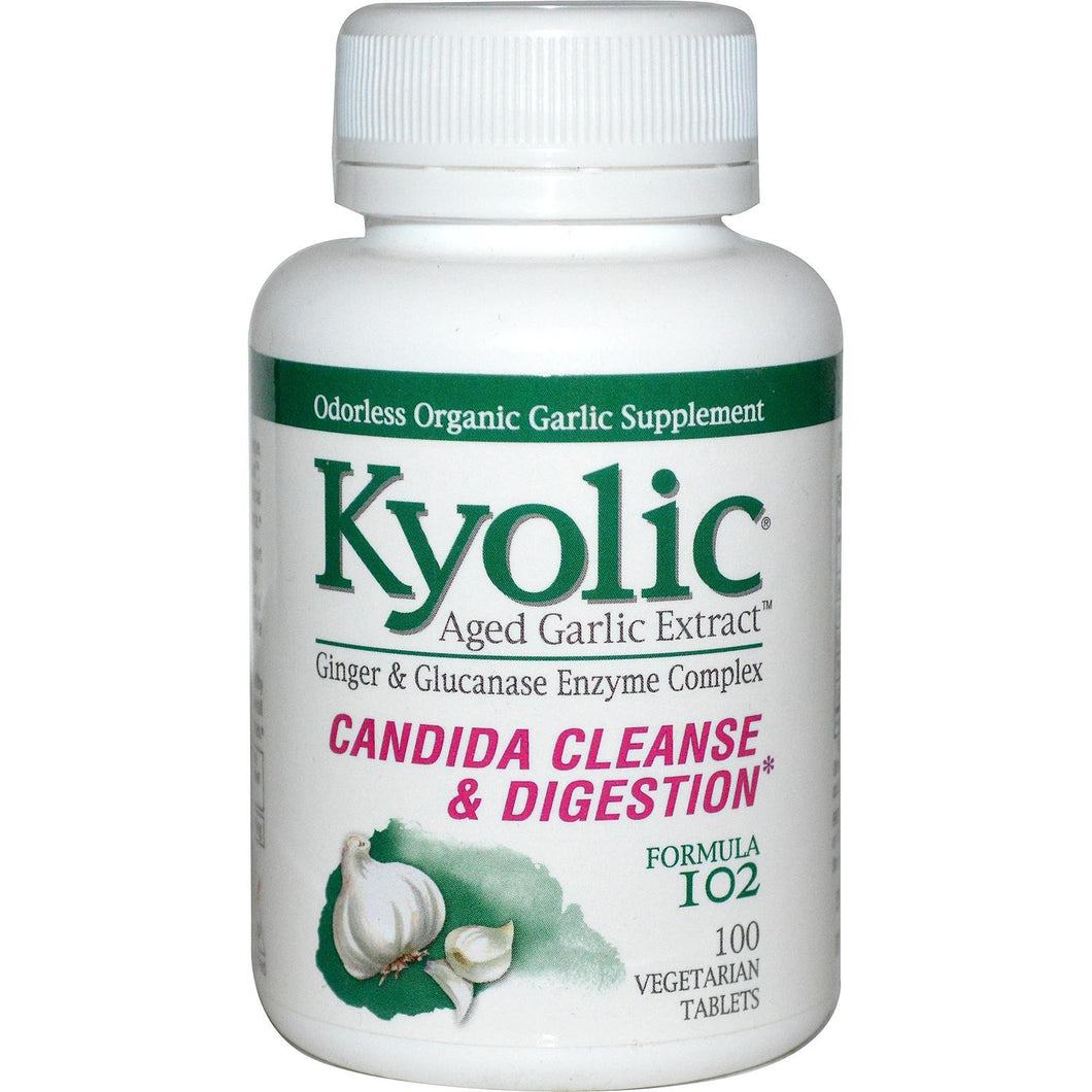 Wakunaga-Kyolic Kyolic Formula 102 Candida Cleanse & Digestion 100 Veggie Tablets