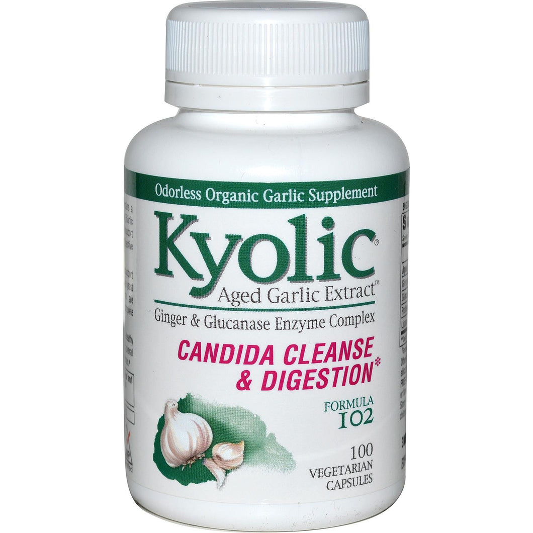 Wakunaga-Kyolic Candida Cleanse & Digestion Formula 102 100 Veggie Capsules