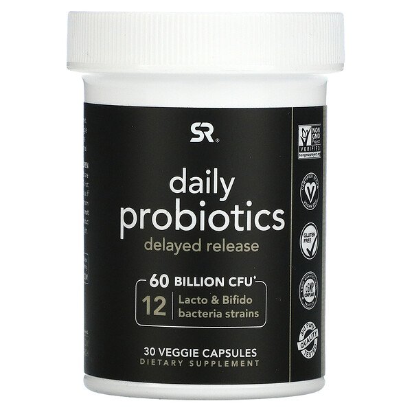 Sports Research Daily Probiotics Delayed Release 60 Billion CFU 30 Veggie Capsules