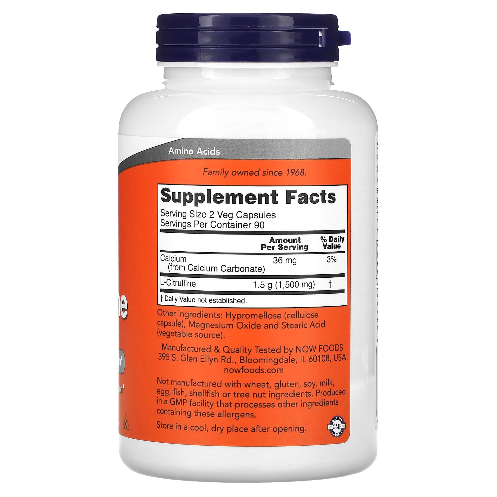Now Foods L-Citrulline 750mg 180 Capsules