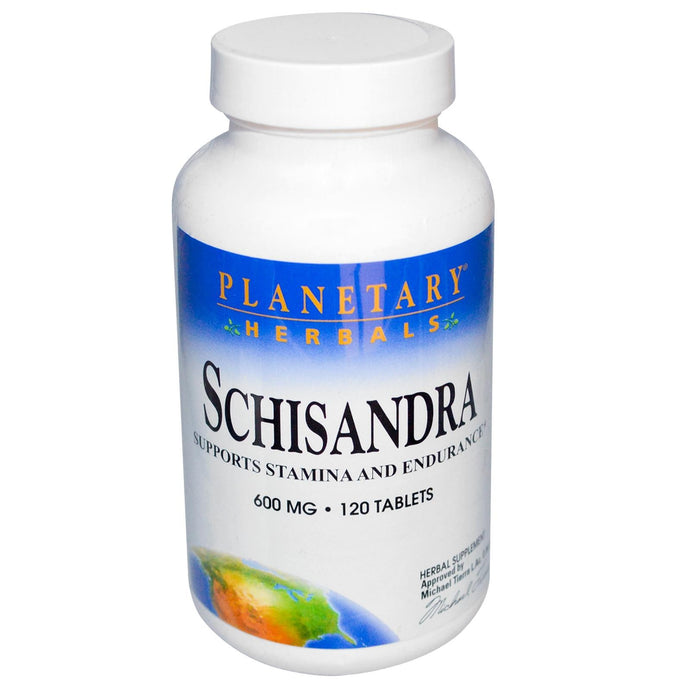 Planetary Herbals Schisandra 600 mg 120 Tablets - Herbal Supplement