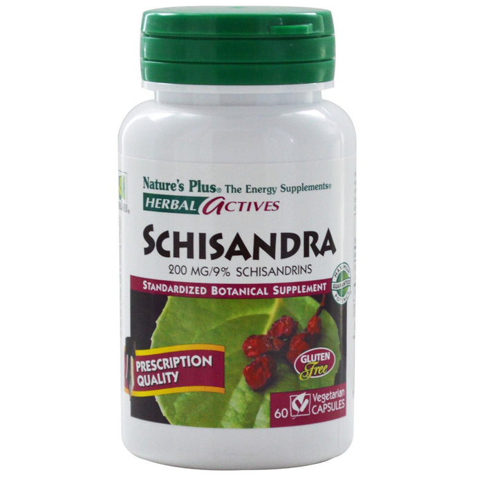 Nature's Plus Herbal Actives Schisandra 200 mg 60 Veggie Capsules