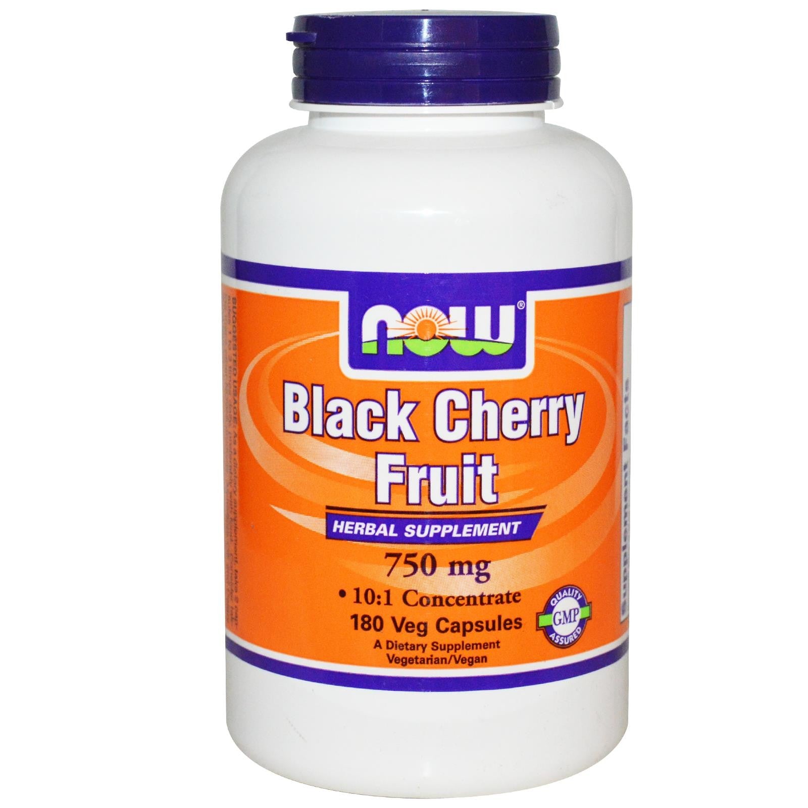 Now Foods Black Cherry Fruit 750 mg 180 Capsules - Herbal Supplement