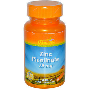 Thompson Zinc Picolinate 25mg 60 Tablets - Dietary Supplement