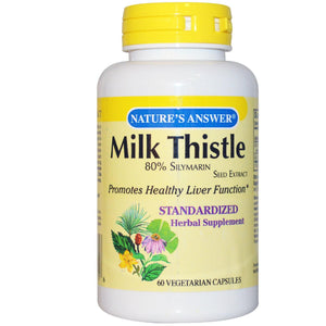 Nature's Answer Milk Thistle 60 Veggie Capsules - Herbal Supplement