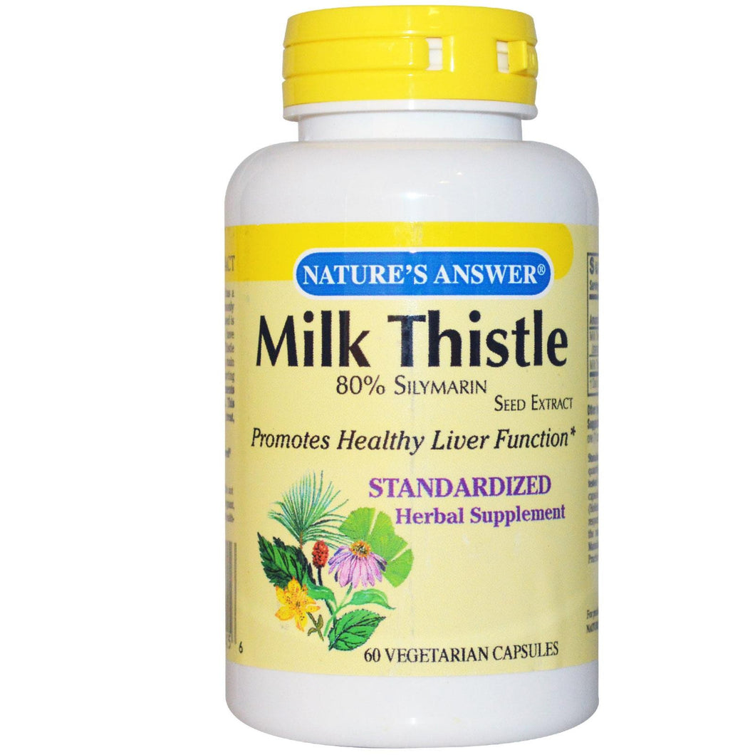 Nature's Answer Milk Thistle 60 Veggie Capsules - Herbal Supplement
