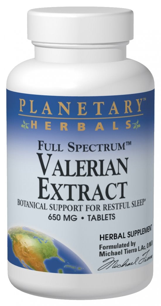 Planetary Herbals Valerian Extract Full Spectrum 650 mg 60 Tablets