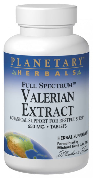 Planetary Herbals Valerian Extract Full Spectrum 650 mg 60 Tablets