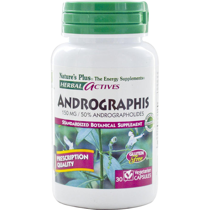 Nature's Plus Herbal Actives Andrographis 150 mg 30 Veggie Capsules
