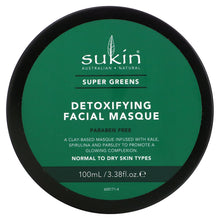 Load image into Gallery viewer, Sukin, Super Greens, Detoxifying Facial Masque, 3.38 fl oz (100 ml)