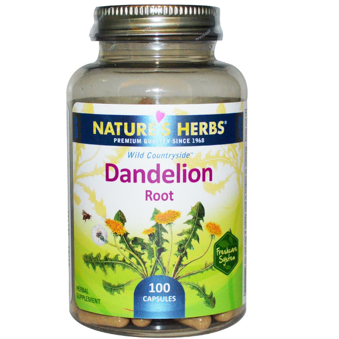Nature's Herbs Dandelion Root 100 Capsules - Herbal Supplement