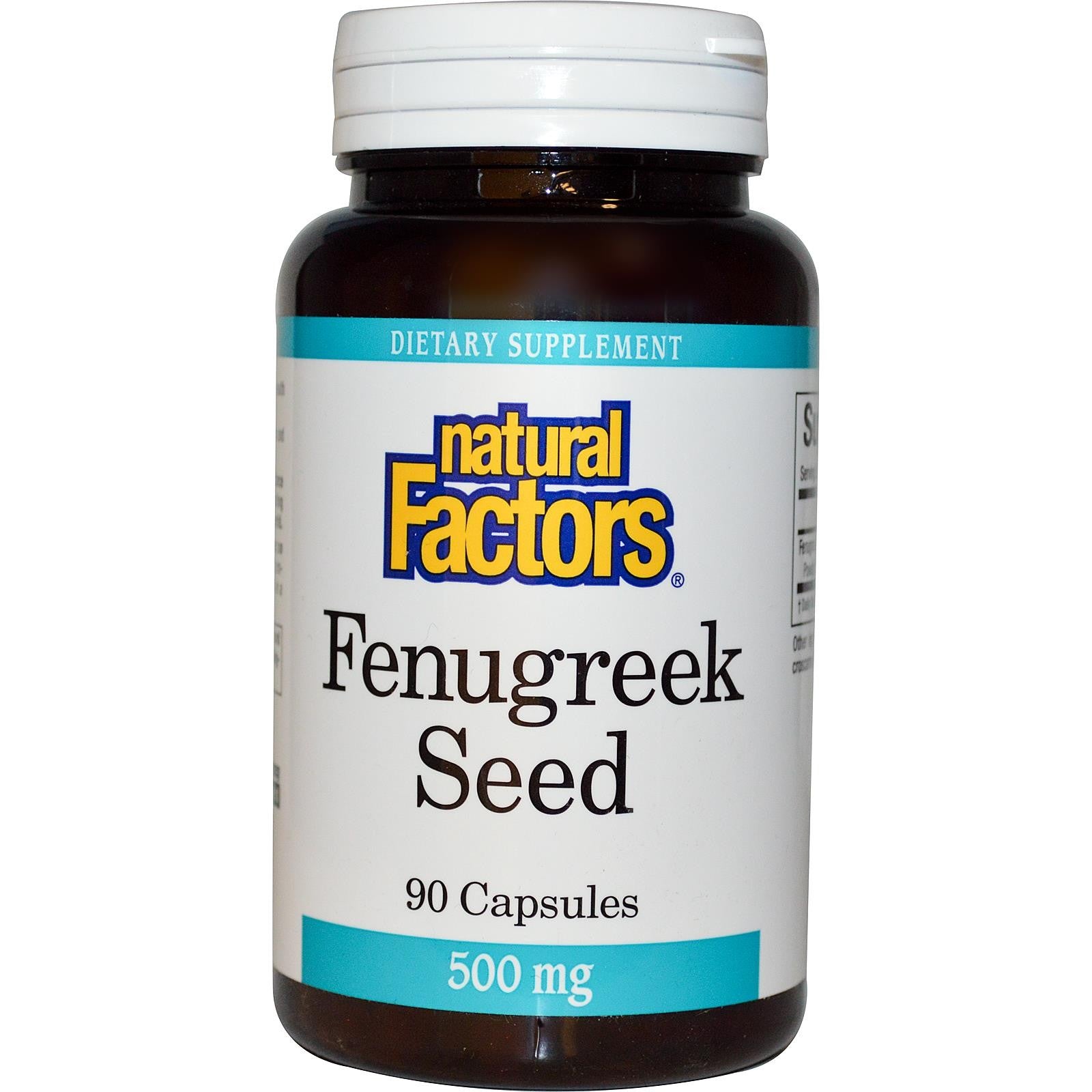 Natural Factors Fenugreek Seed 500 mg 90 Capsules - Dietary Supplement