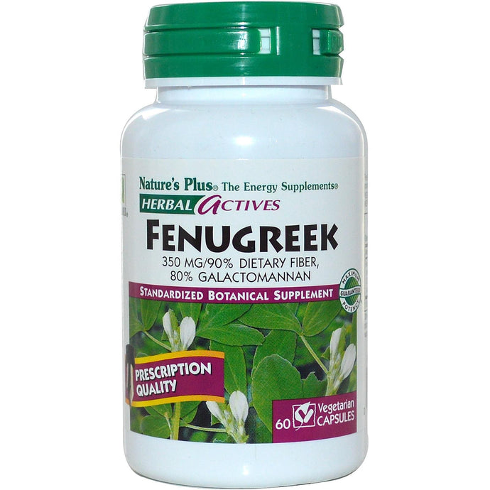 Nature's Plus Herbal Actives Fenugreek 350 mg 60 Veggie Capsules