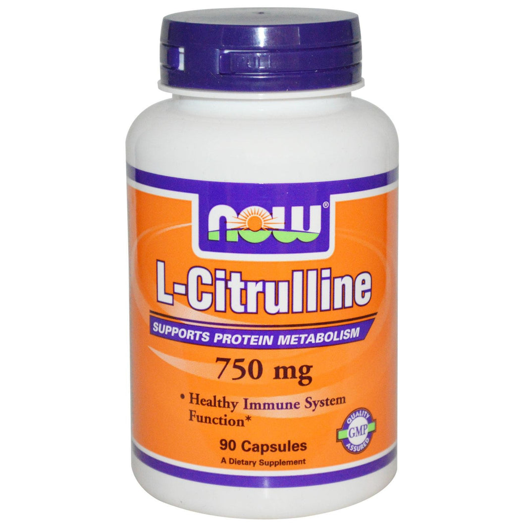 Now Foods L-Citrulline 750mg 90 Capsules - Dietary Supplement