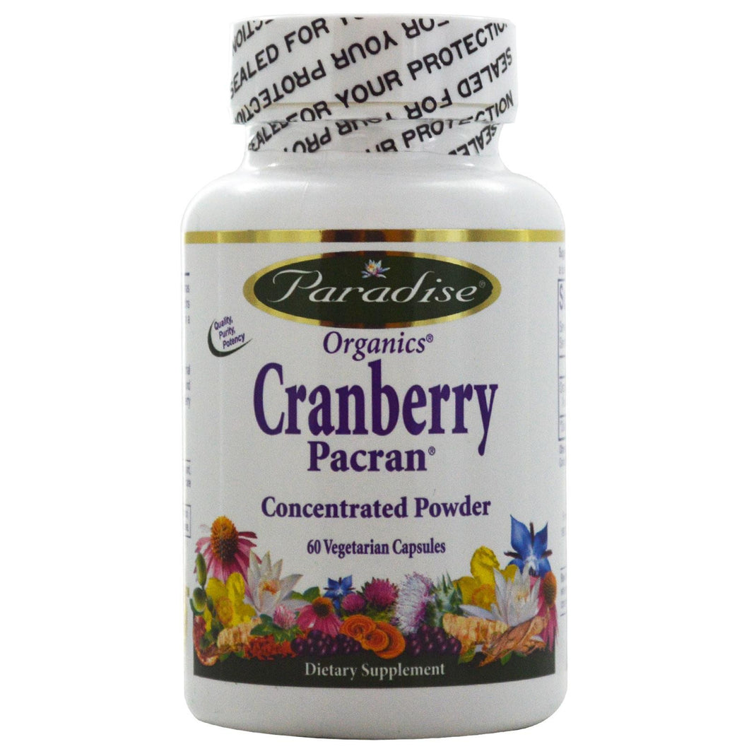 Paradise Herbs Organics Pacran Cranberry 60 Veggie Capsules
