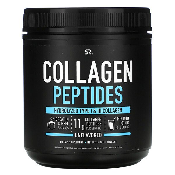 Sports Research Collagen Peptides Unflavored 16 oz (454g)