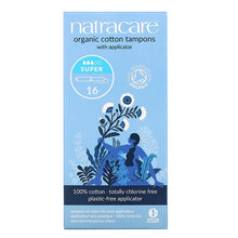 Load image into Gallery viewer, Natracare, Organic Cotton Tampons With Applicator, Super, 16 Tampons