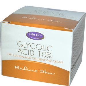 Life Flo Health Glycolic Acid 10 % Exfoliation & Cell Renewal Cream 48 g 1.7 oz