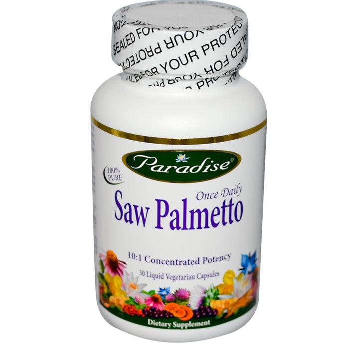 Paradise Herbs Once Daily Saw Palmetto 30 Liquid Veggie Capsules