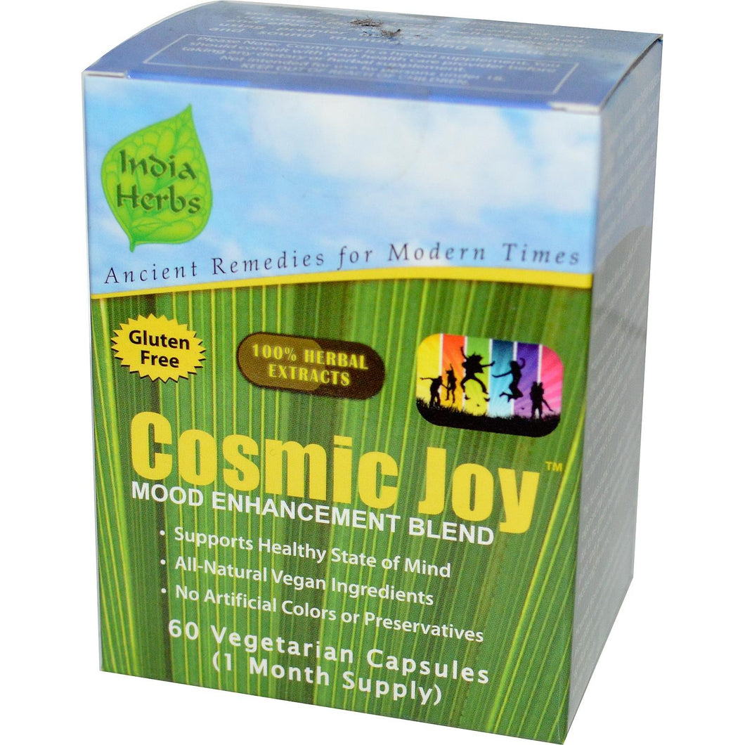 India Herbs Cosmic Joy Mood Enhancement 60 Veggie Capsules
