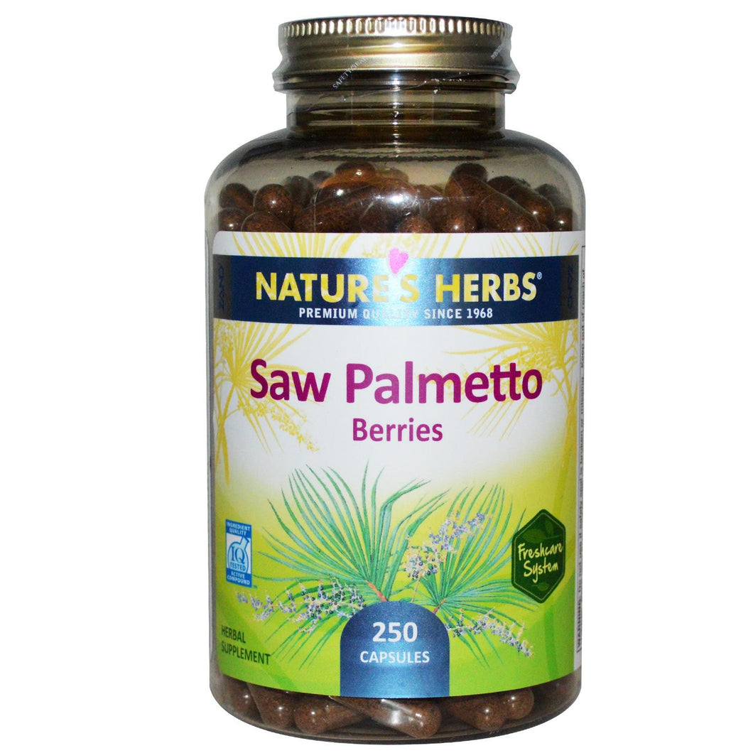 Nature's Herbs Saw Palmetto Berries 250 Capsules - Herbal Supplement