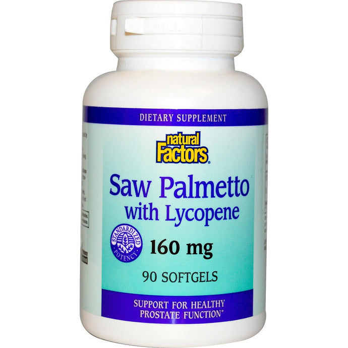 Natural Factors Saw Palmetto with Lycopene 160 mg 90 Softgels