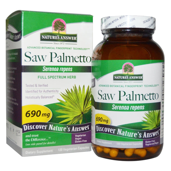 Nature's Answer Saw Palmetto 690mg 120 Veggie Capsules