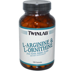 Twinlab L-Arginine & L-Ornithine 100 Capsules - Dietary Supplement
