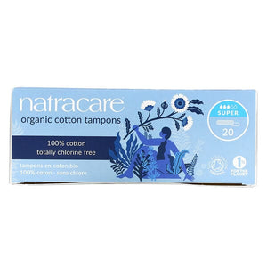 Natracare, Organic Cotton Tampons, Super, 20 Tampons