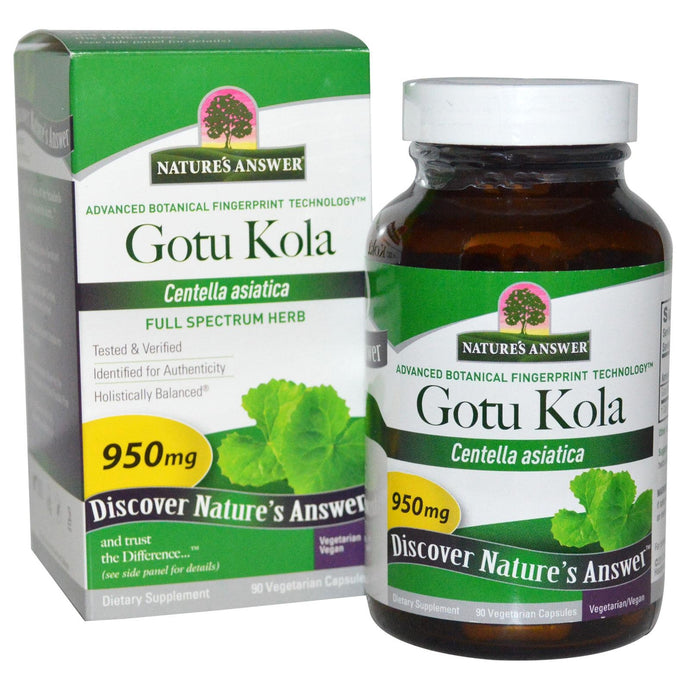 Nature's Answer Gotu Kola 950 mg 90 Veggie Capsules