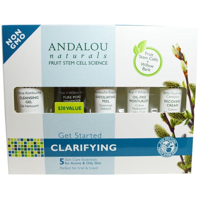 Andalou Naturals Clarifying Skin Care Essentials 5 Piece KIt