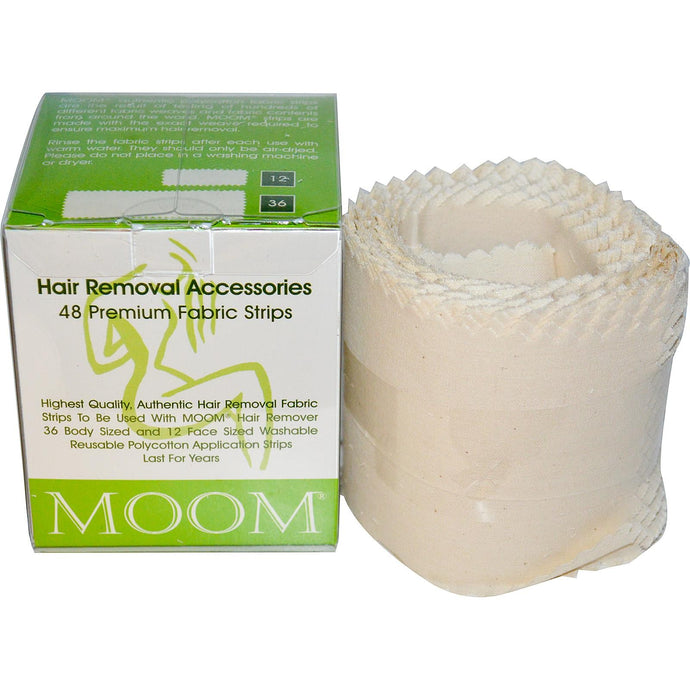 Moom Hair Removal Accessories Premium Fabric Strips 48 Strips