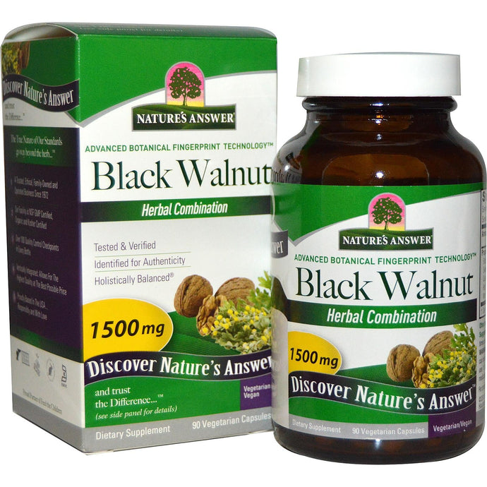 Nature's Answer Black Walnut Herbal Combination 1500 mg 90 Veggie Capsules