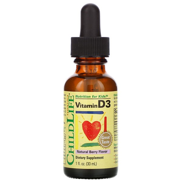 ChildLife Vitamin D3 Natural Berry Flavor 1 fl oz (30ml)