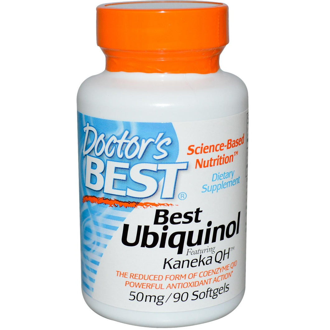 Doctor's Best Best Ubiquinol Featuring Kaneka's QH 50 mg 90 Softgels