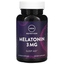 Load image into Gallery viewer, MRM Melatonin 3mg 60 Vegan Capsules