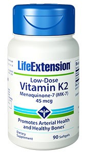 Life Extension, Low Dose Vitamin K2, 45 mcg, 90 Softgels