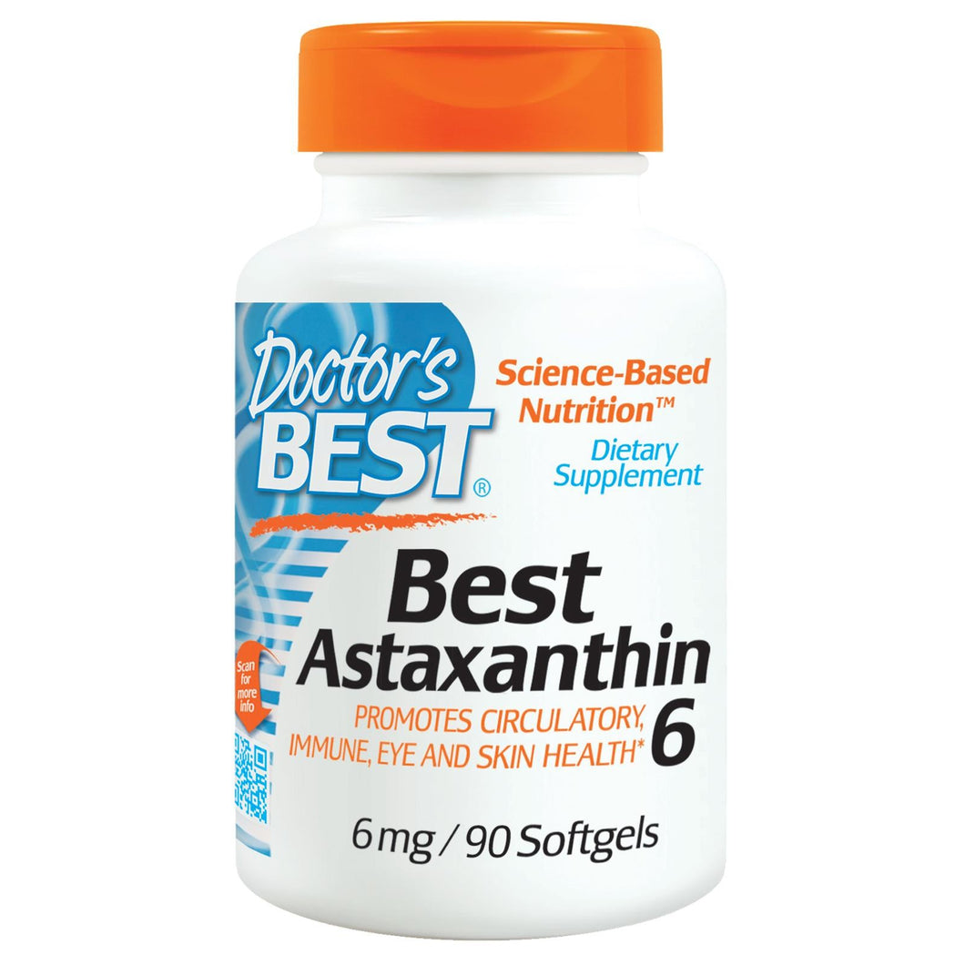 Doctor's Best Best Astaxanthin 6, 6mg, 90 Softgels