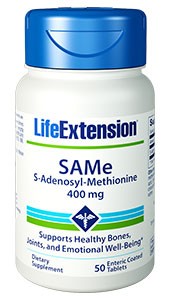 Life Extension SAMe 400 mg 60 Enteric Coated Tablets