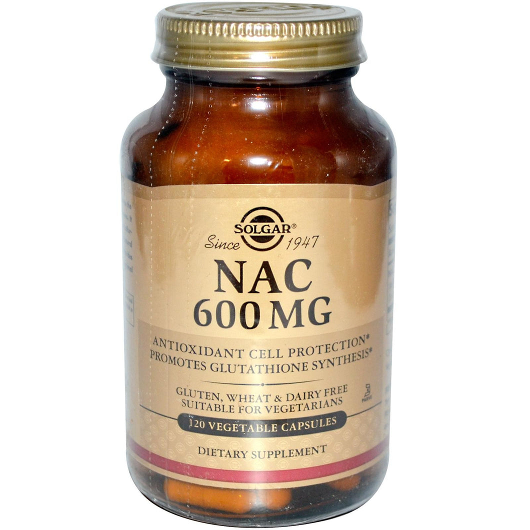 Solgar NAC (N-Acetyl-L-Cysteine) 600mg 120 Veggie Capsules