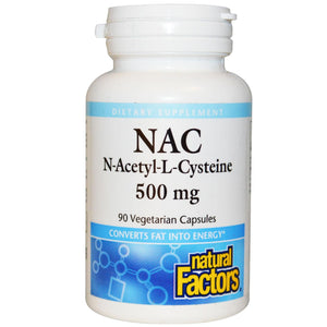 Natural Factors N-Acetyl-L Cysteine 500mg 90 Veggie Capsules