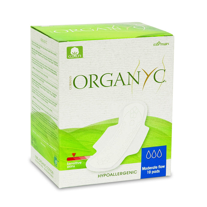 Corman, Organyc Cotton Pads, Moderate, Thin, 10 Pack