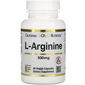 California Gold Nutrition L-Arginine AjiPure 500mg 60 Veggie Caps