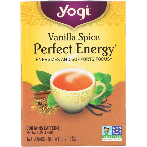 Yogi Tea Perfect Energy Vanilla Spice 16 Tea Bags 1.12 oz (32g)