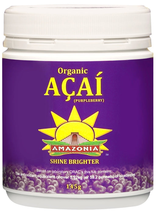 Amazonia, Acai Powder, Certified Organic, 145 g