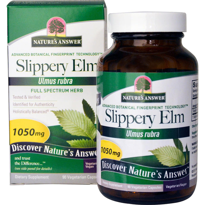 Nature's Answer, Slippery Elm, Ulmus Rubra, 1050 mg, 90 Veggie Capsules