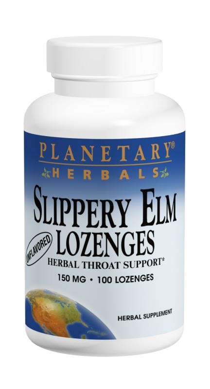 Planetary Herbals, Slippery Elm Lozenges, Tangerine Flavor, 150 mg, 200 Lozenges