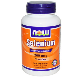 Now Foods Selenium Essential Mineral 200mcg 180 Vcaps
